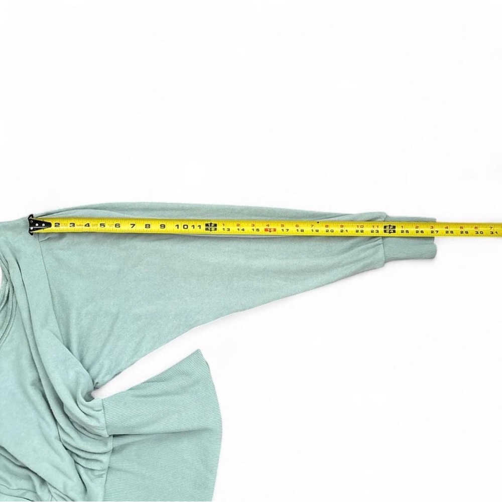 VENUS Off-the-Shoulder One-Sleeve Sweater in Sage - Picture 6 of 7